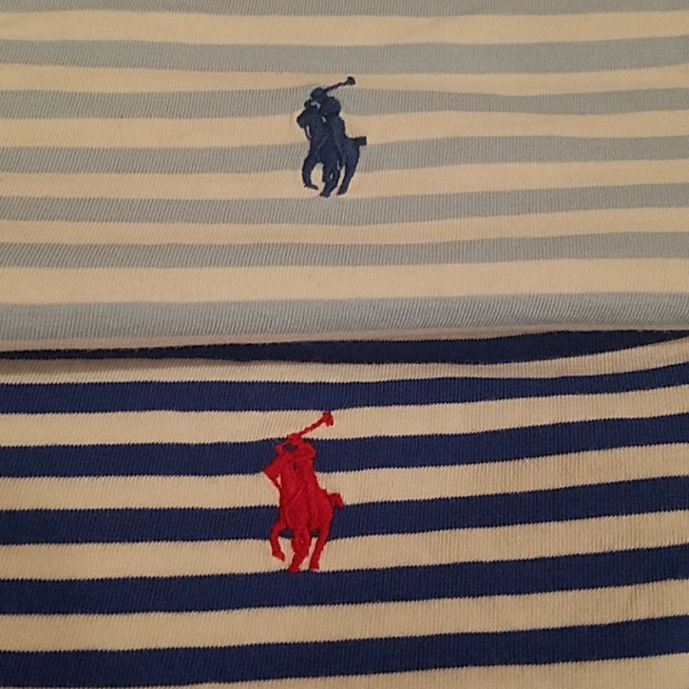 2 Ralph Lauren Polo tees striped Medium